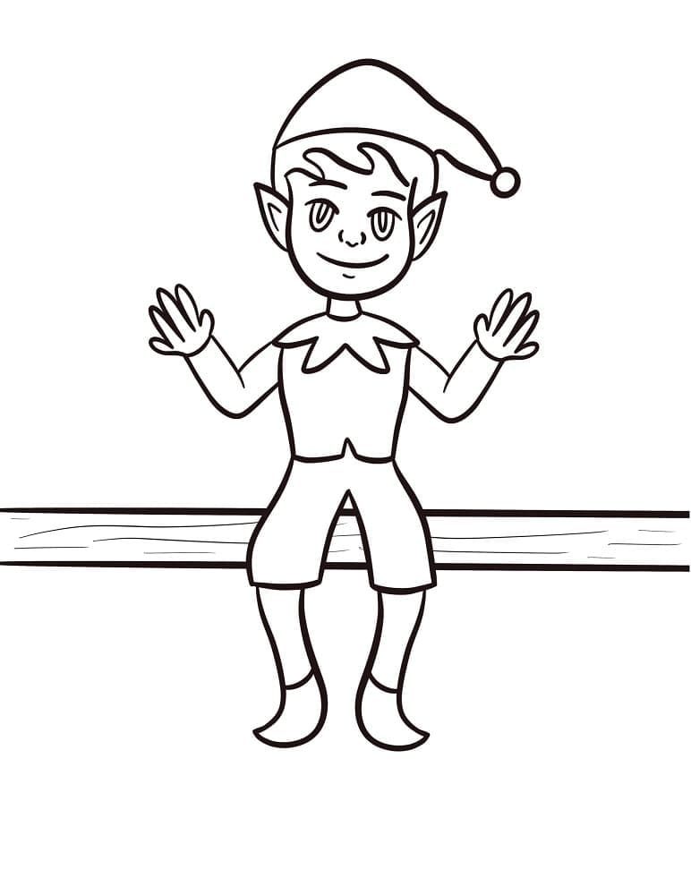 Elf on the shelf coloring pages