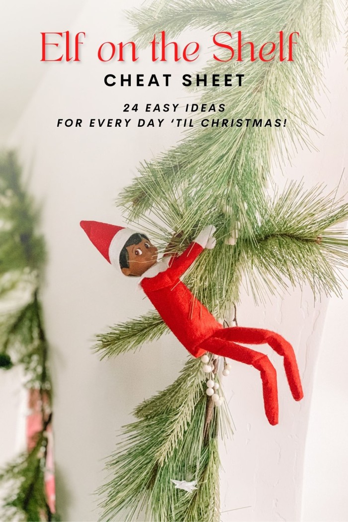 Elf on the shelf cheat sheet