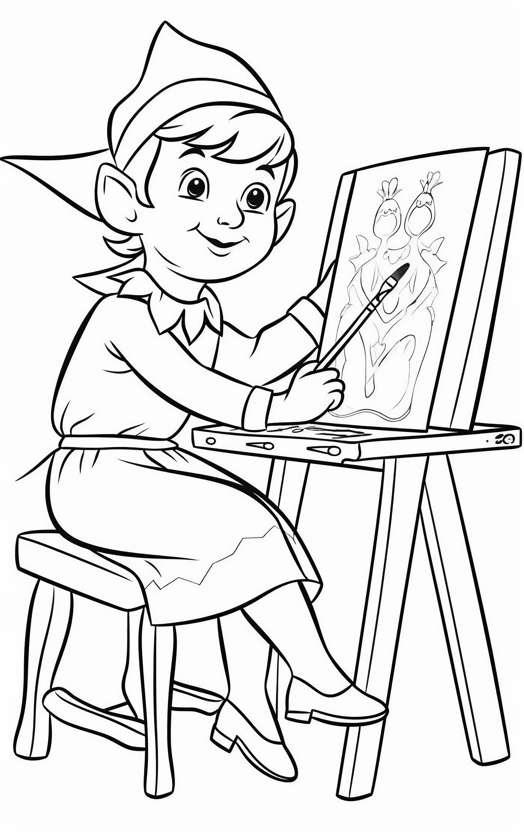 Elf on the shelf coloring pages for free printable