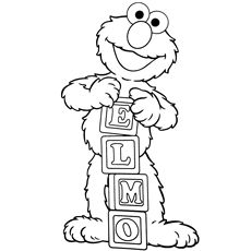 Cute elmo coloring pages