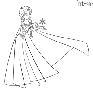 Elsa coloring pages printable for free download