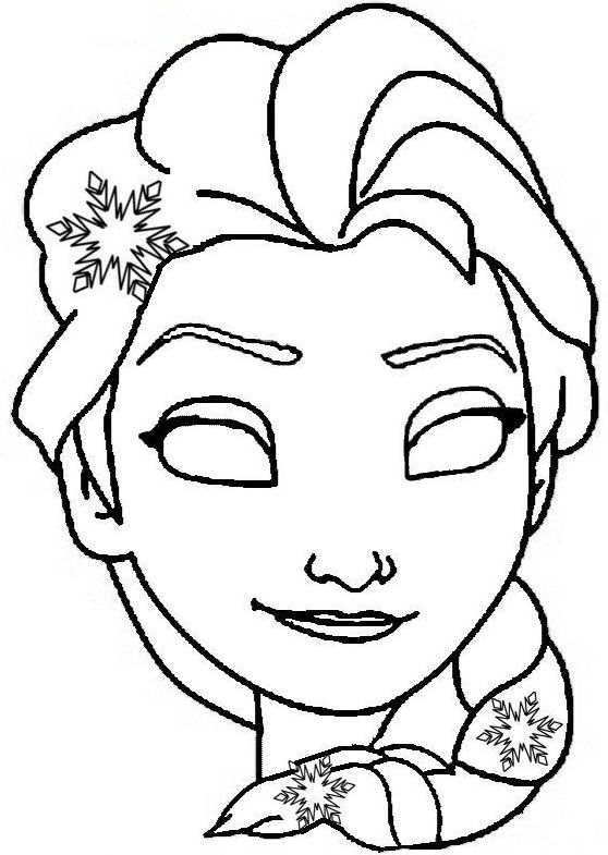 Elsa free printable mask template