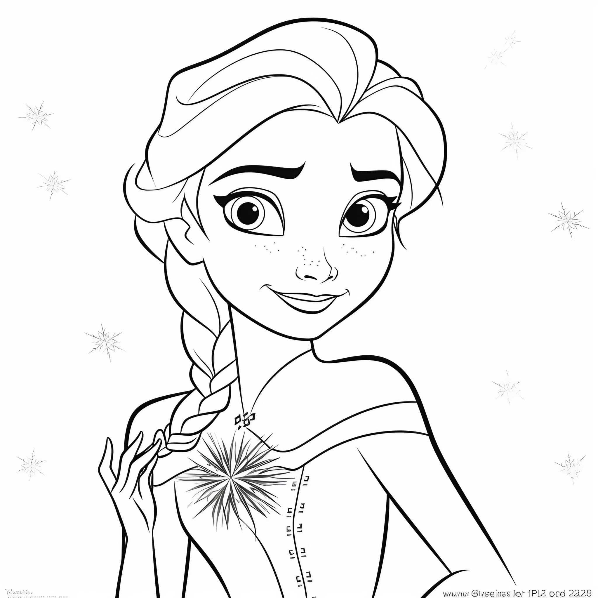 Elsa coloring pages for free and printable