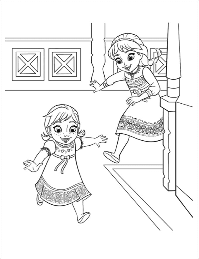 Frozen coloring page s