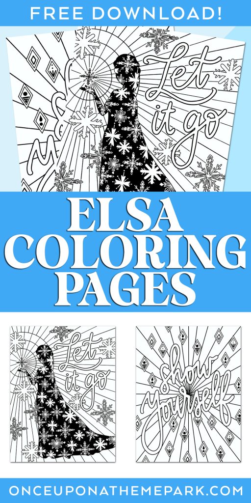 Free printable elsa coloring pages â once upon a theme park