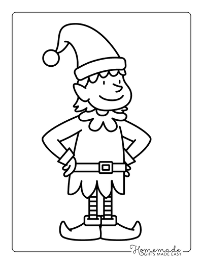 Free printable elf coloring pages for kids