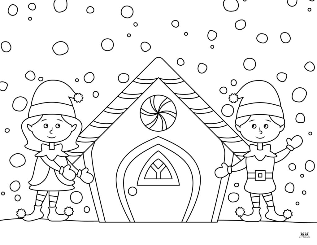 Elf coloring pages