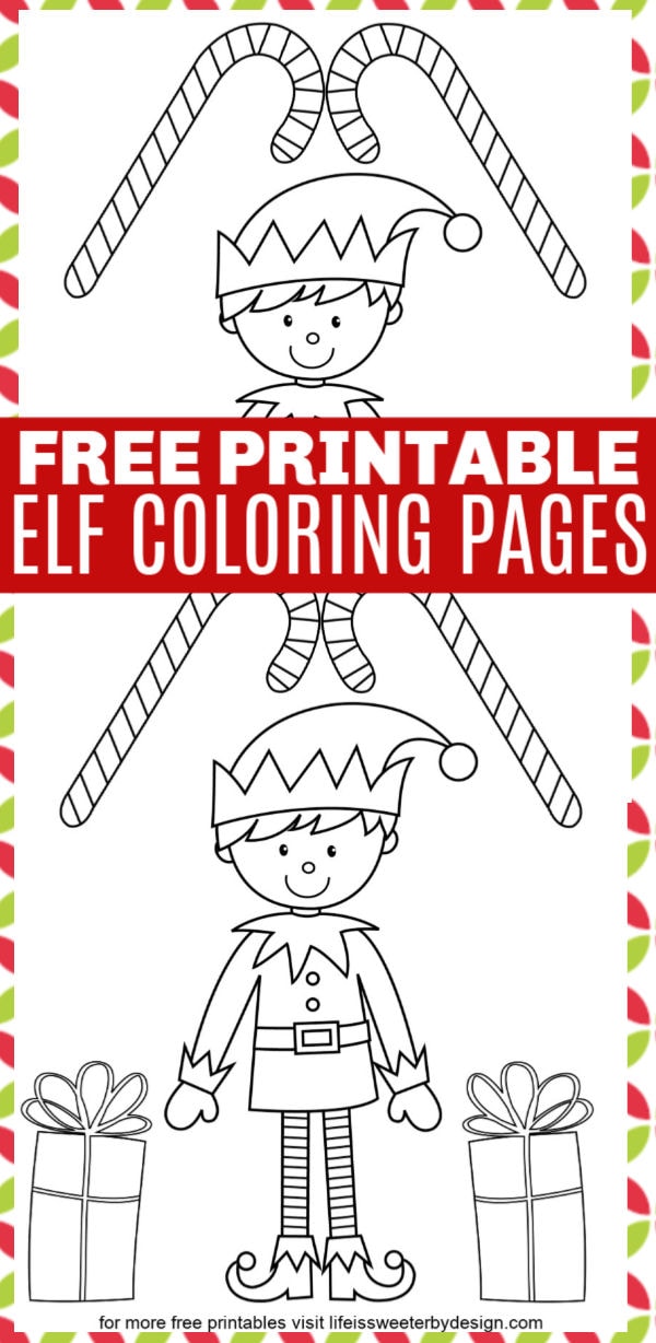 Elf coloring pages