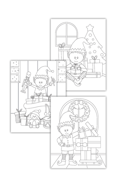 Elf coloring pages pandemic style