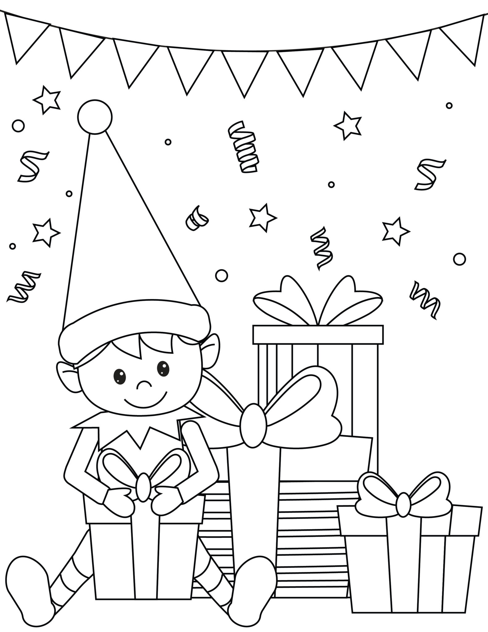 Elf on the shelf coloring pages to print to print right now for free