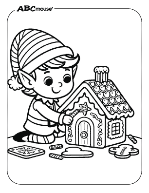 Free printable elf coloring pages for kids