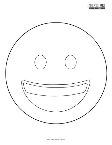 Smiling face emoji coloring sheet