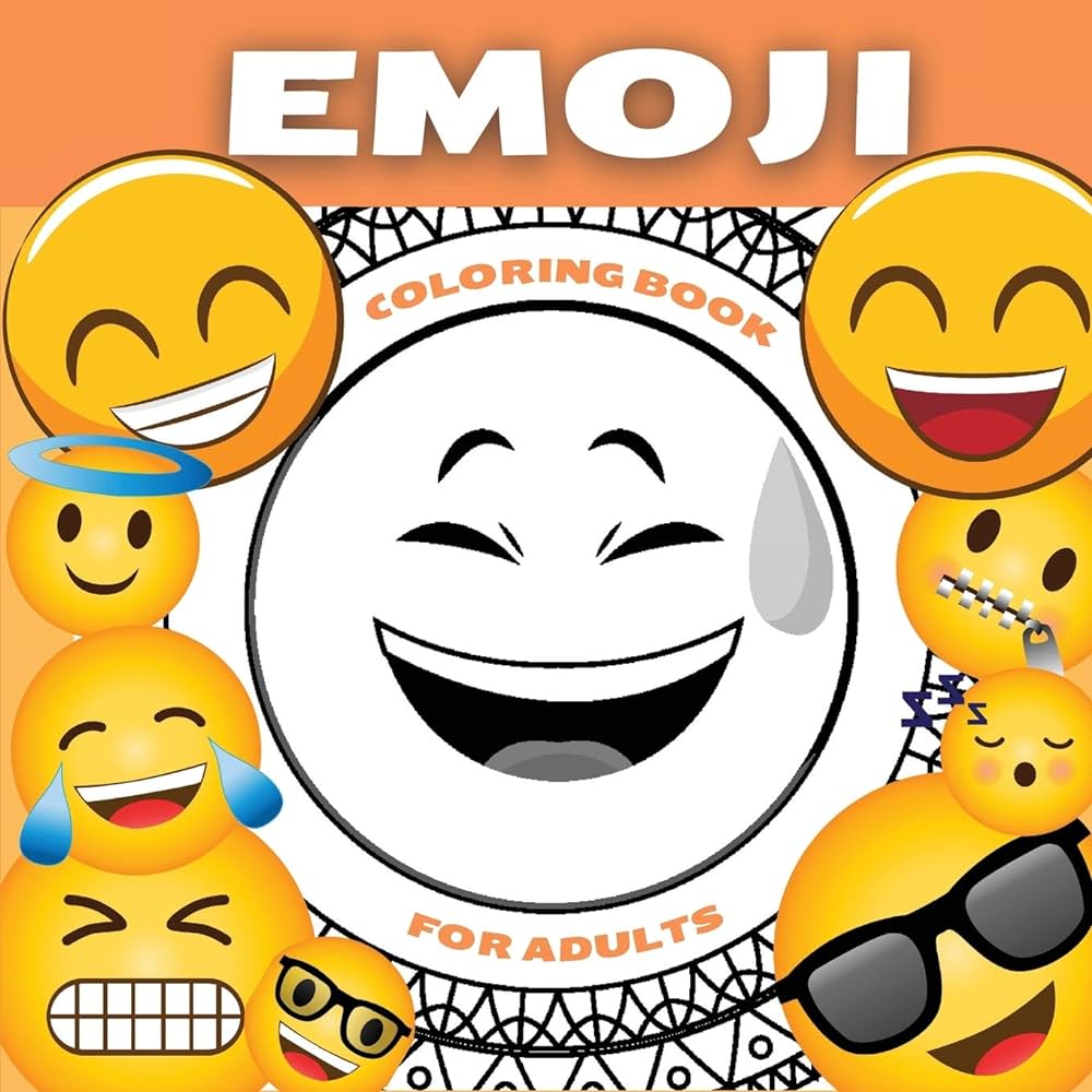 Emoji coloring book for adults and teenagers funny collection of emoji mandala coloring pages
