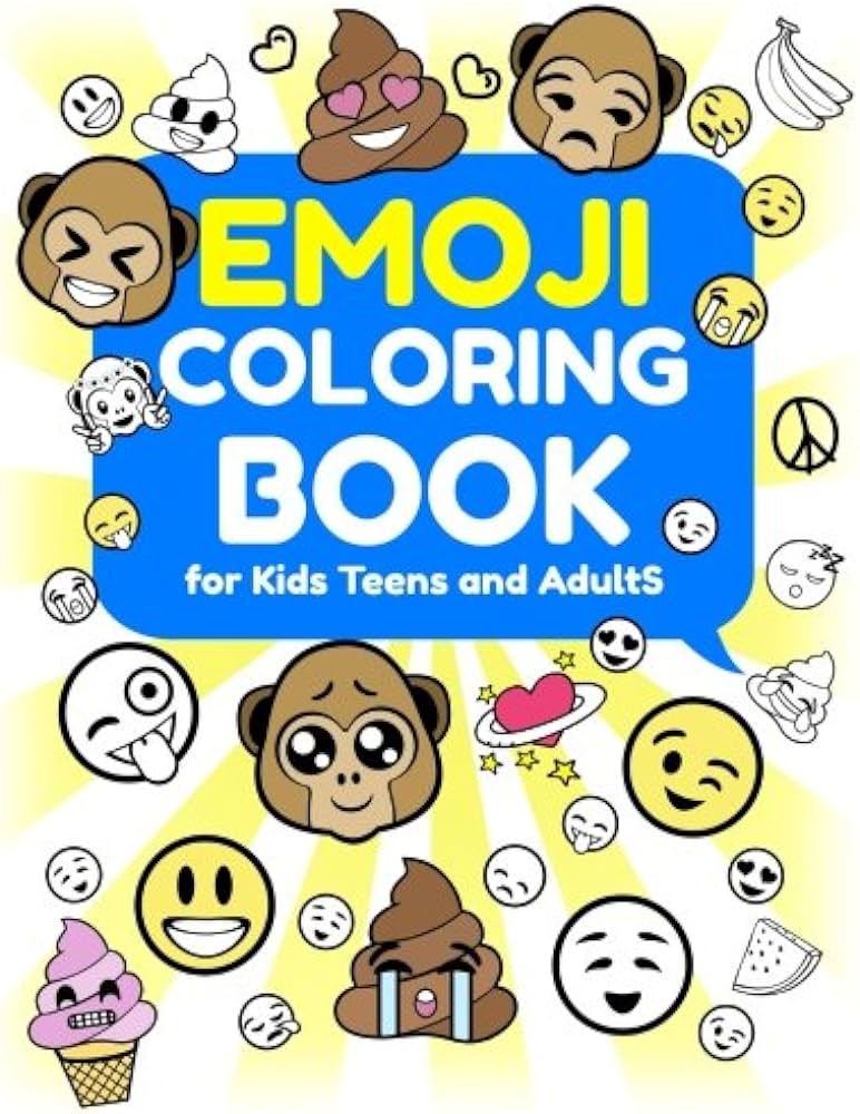 Emoji coloring book for kids teens and adults a jumbo coloring book filled with funny sassy