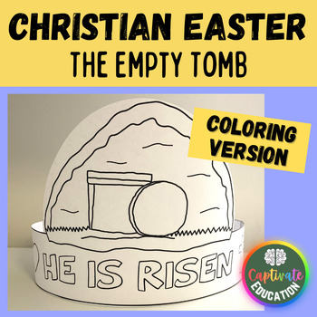 The empty tomb christian easter craft paper crown coloring headband hat activity