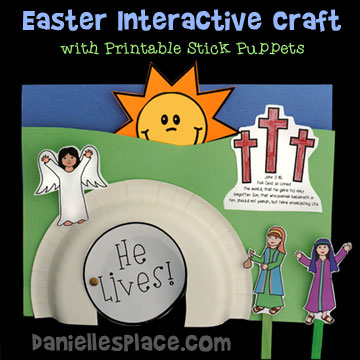 Resurrection paper plate crafts and stick puppets