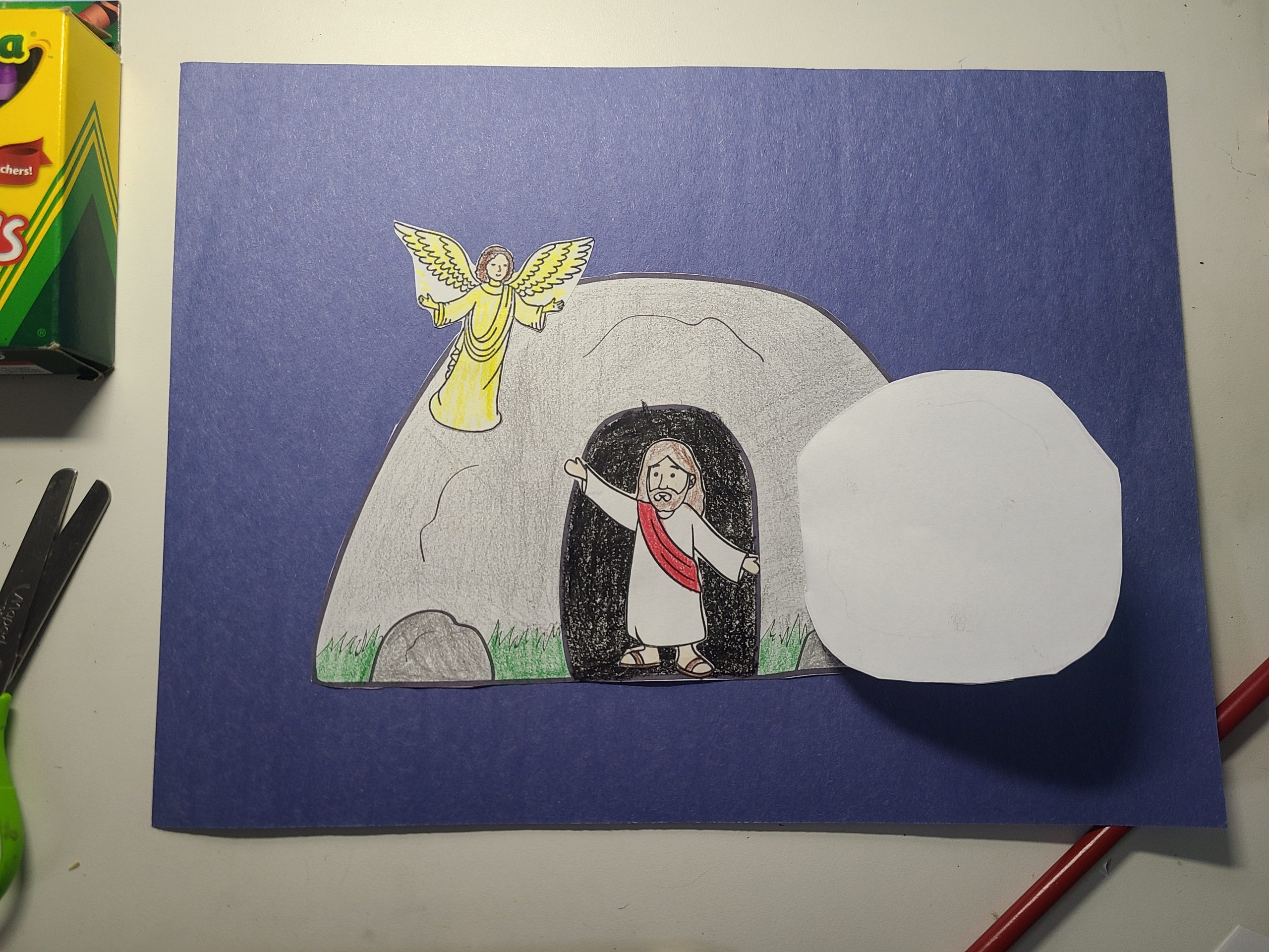 Easter resurrection color cut and paste â free printable