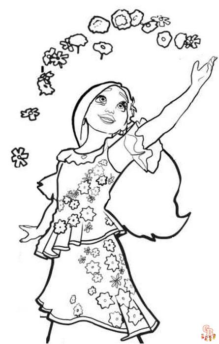Printable isabela encanto coloring pages
