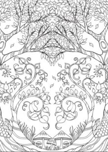 Forest coloring book