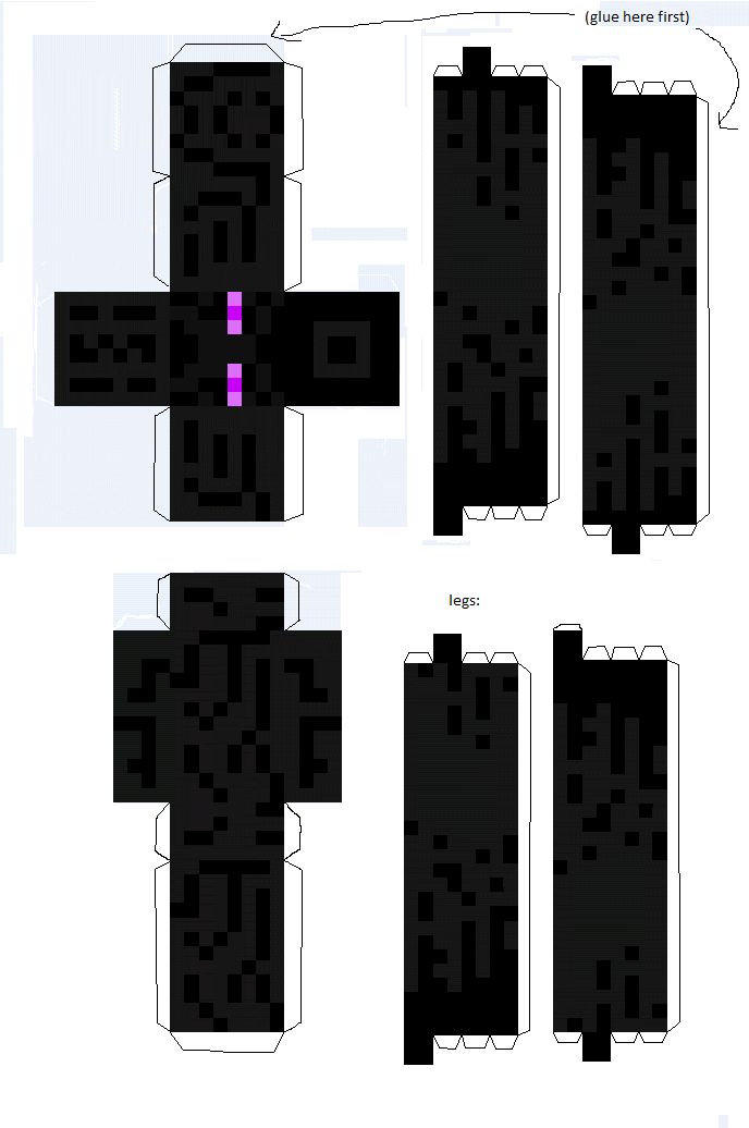 Papercraft enderman minecraft printables minecraft wallpaper papercraft minecraft skin