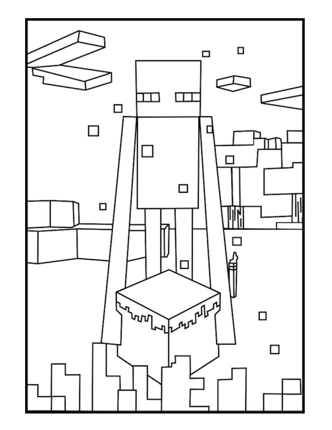 Minecraft coloring page enderman minecraft coloring pages christmas coloring pages coloring pages