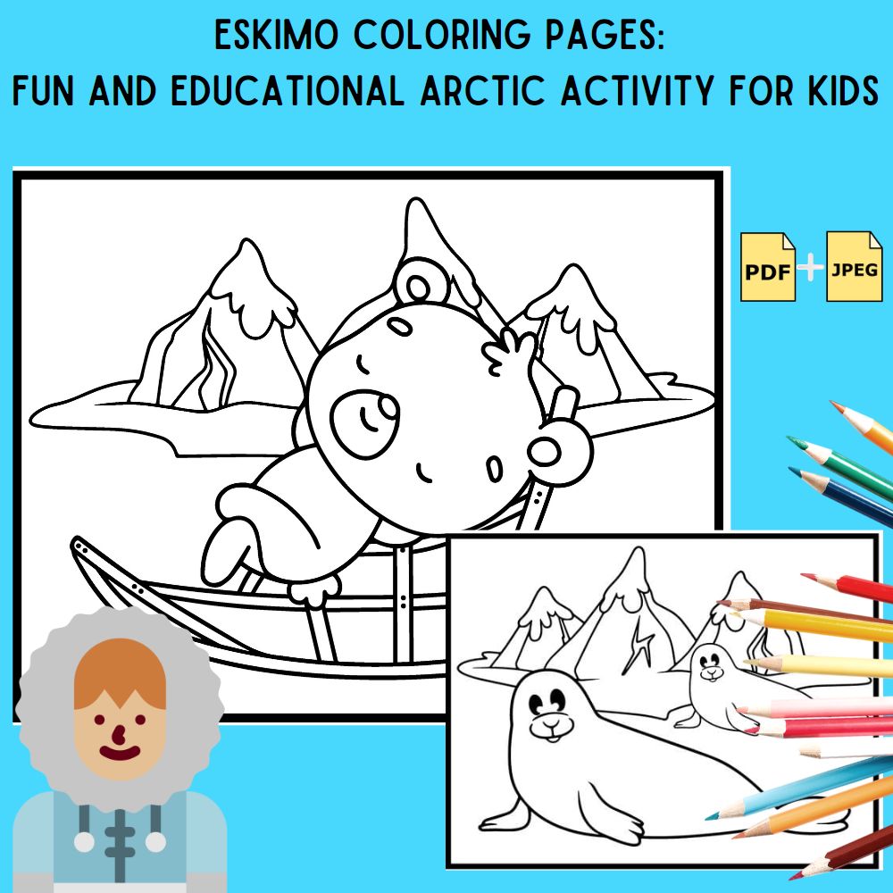 Eskimo coloring pages fun and educational arctic activity for kids made by teachers