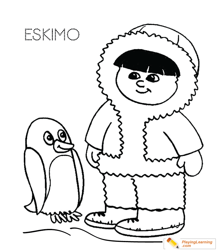Eskimo igloo coloring page free eskimo igloo coloring page