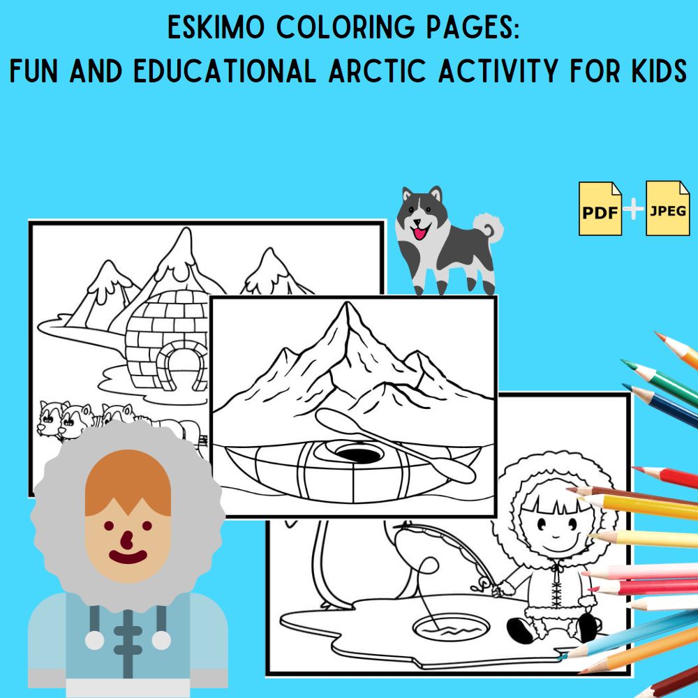 Eskimo coloring pages fun and educational arctic activity for kids made by teachers
