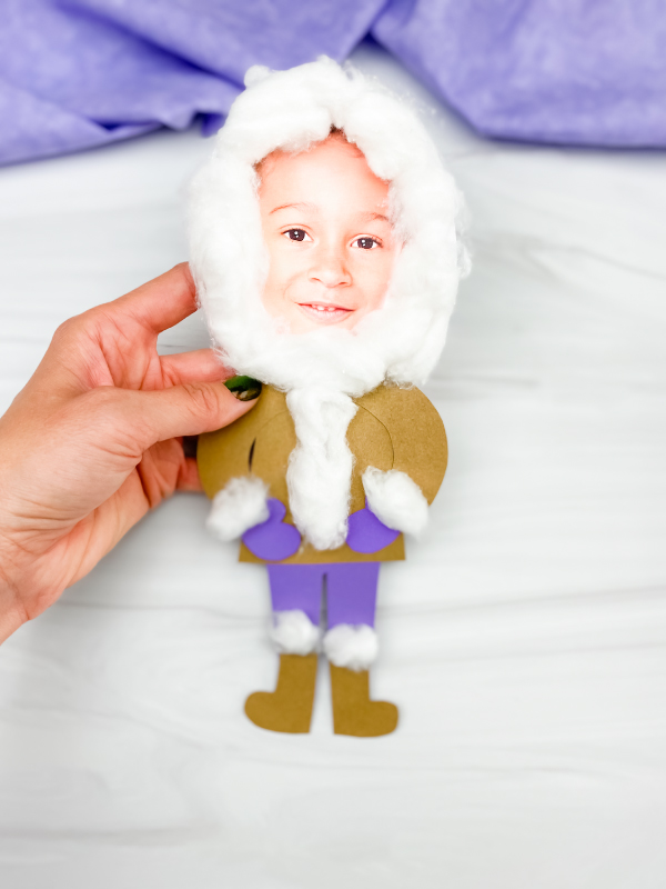 Photo eskimo craft for kids free template