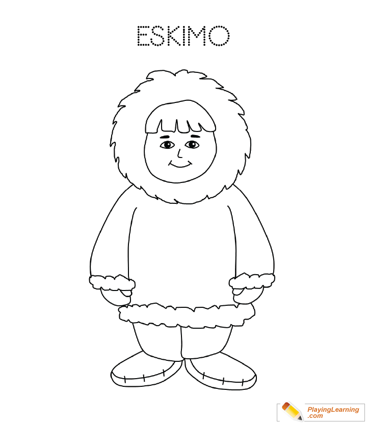 Eskimo igloo coloring page free eskimo igloo coloring page
