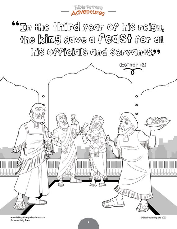 Esther bible activity book instant download