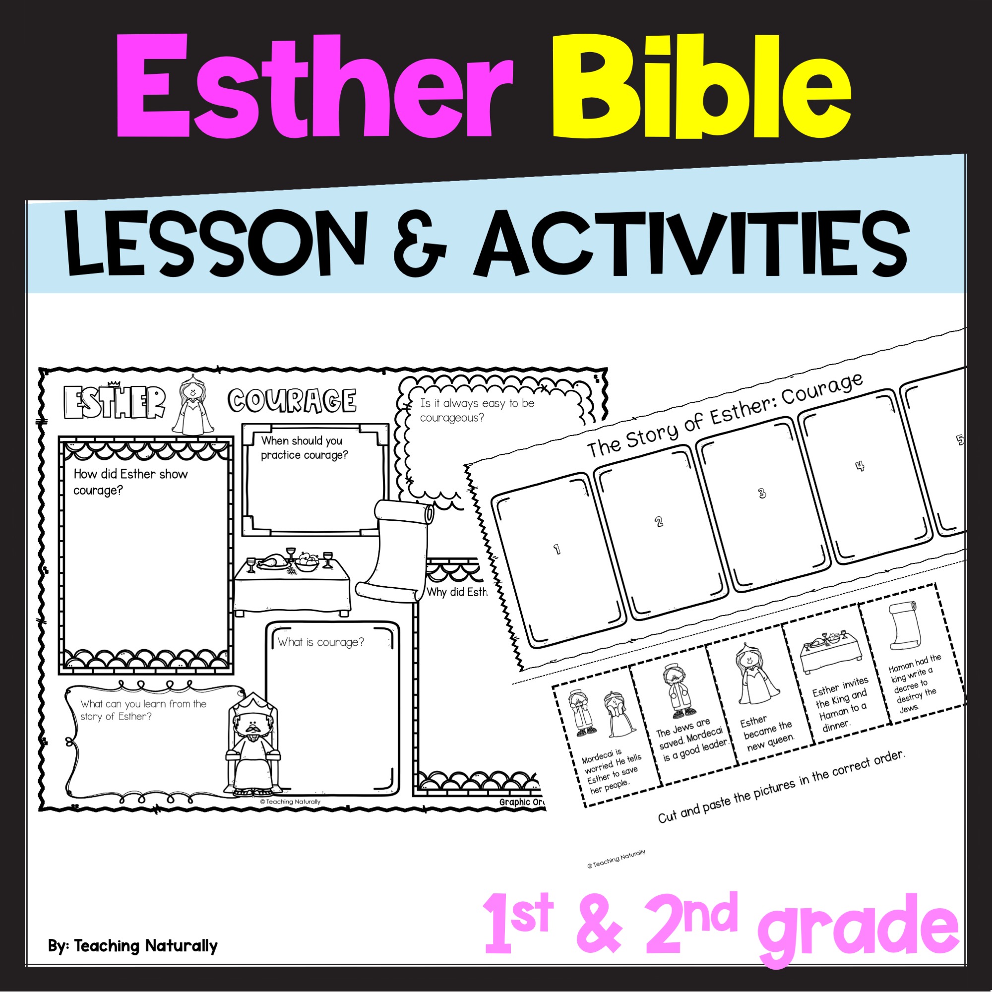 Esther bible lesson and activities courage st nd grade made by teachers