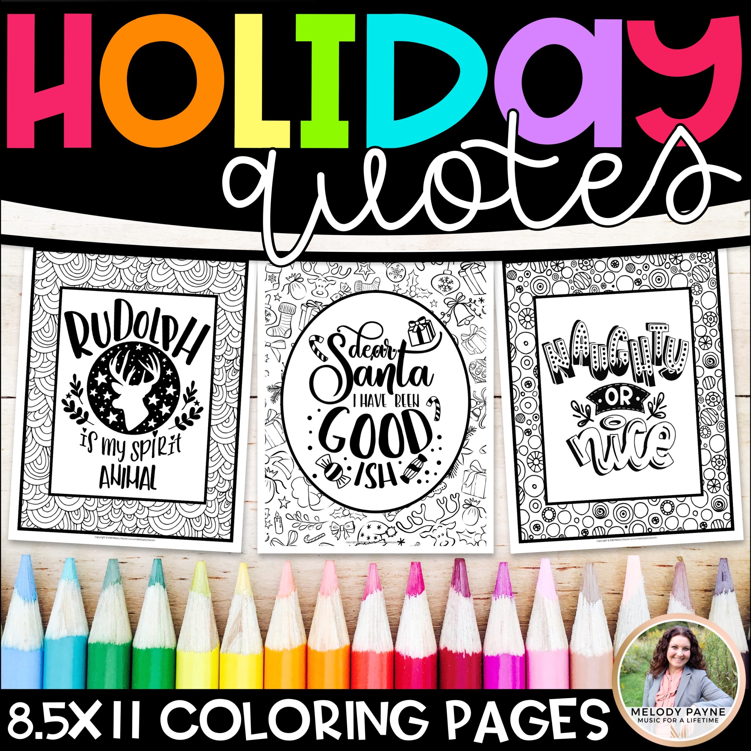 Holiday quotes coloring pages for christmas winter