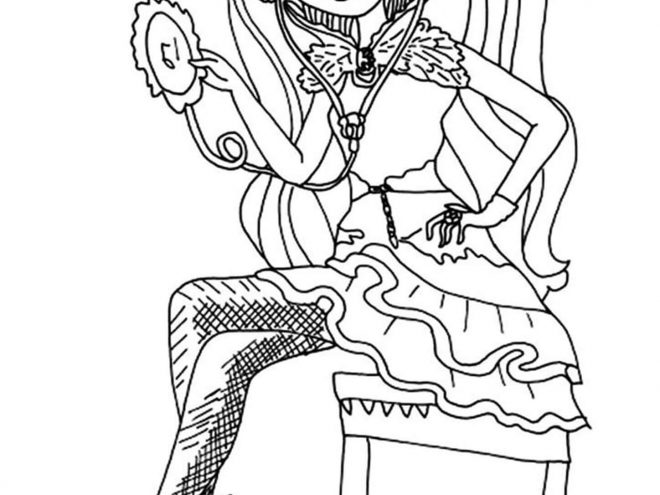 Free easy to print ever after high coloring pages