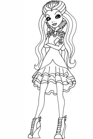 Ever after high raven queen coloring page free printable coloring pages