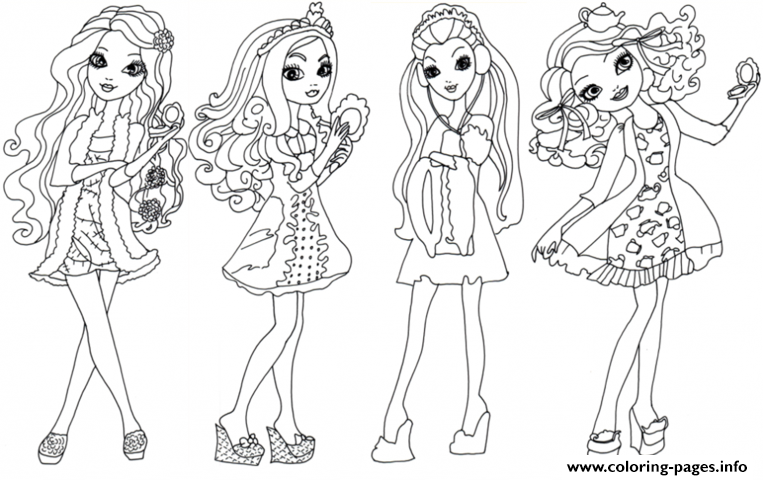 Ever after high coloring page printable