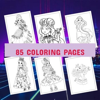 Ever after high printable coloring pages collection for magical adventures