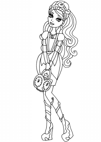 Ever after high ashlynn ella coloring page free printable coloring pages