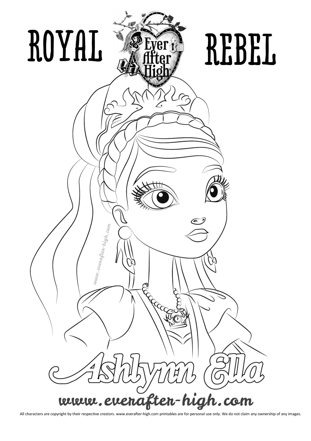 Ever after high ashlynn ella face