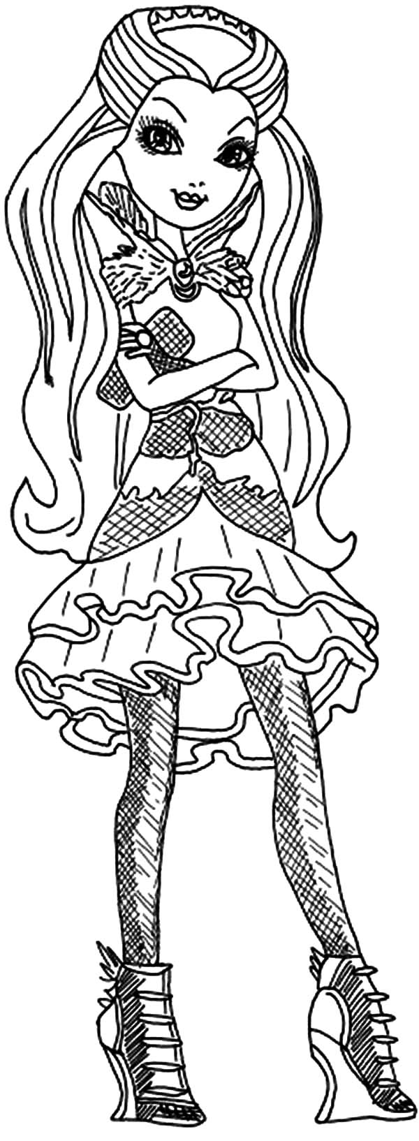 Ever after high lovely raven queen coloring pages