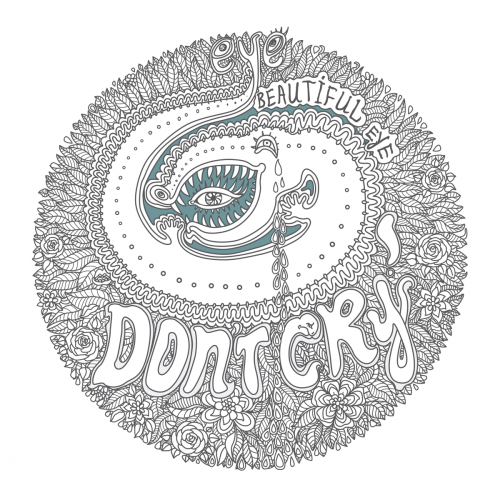 Crocodile eye coloring page