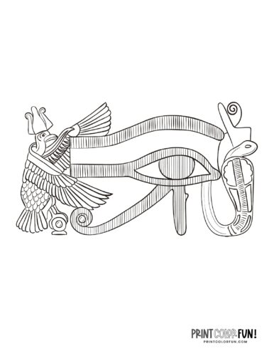 Ancient egyptian eye of horus coloring pages at