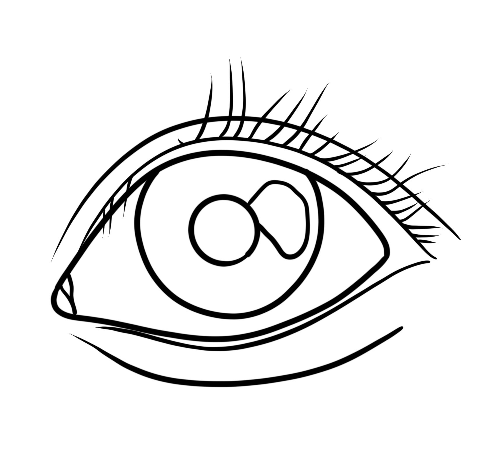 Free baby eye coloring page