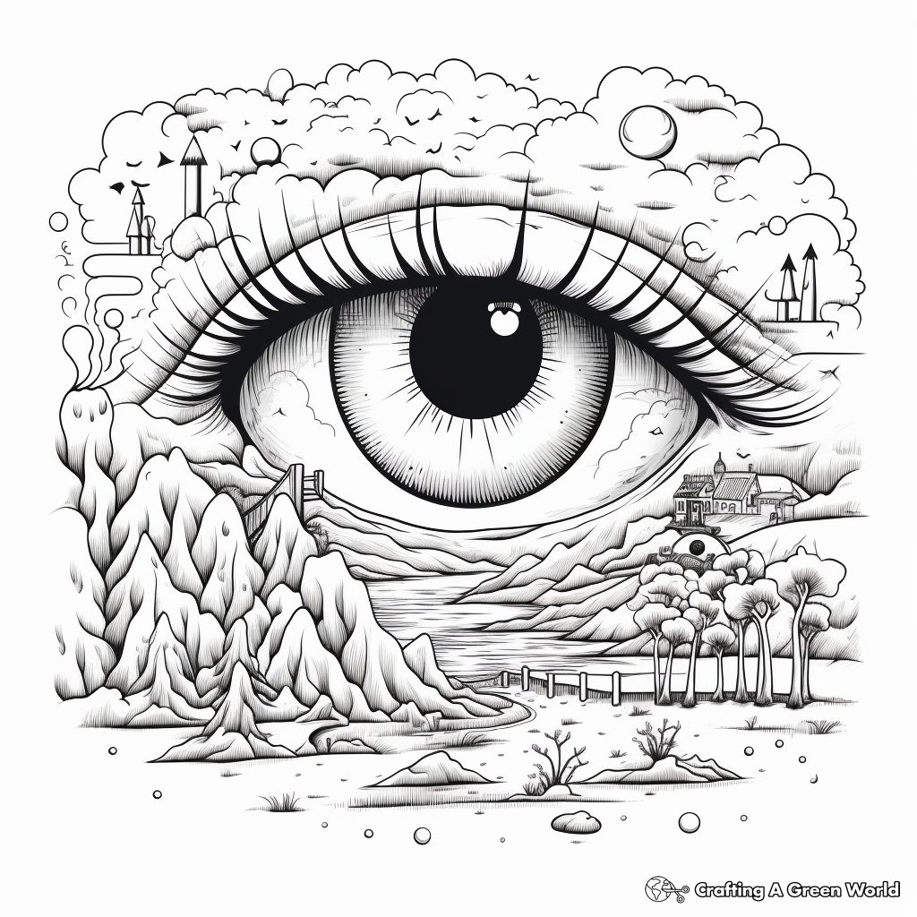 Eye coloring pages