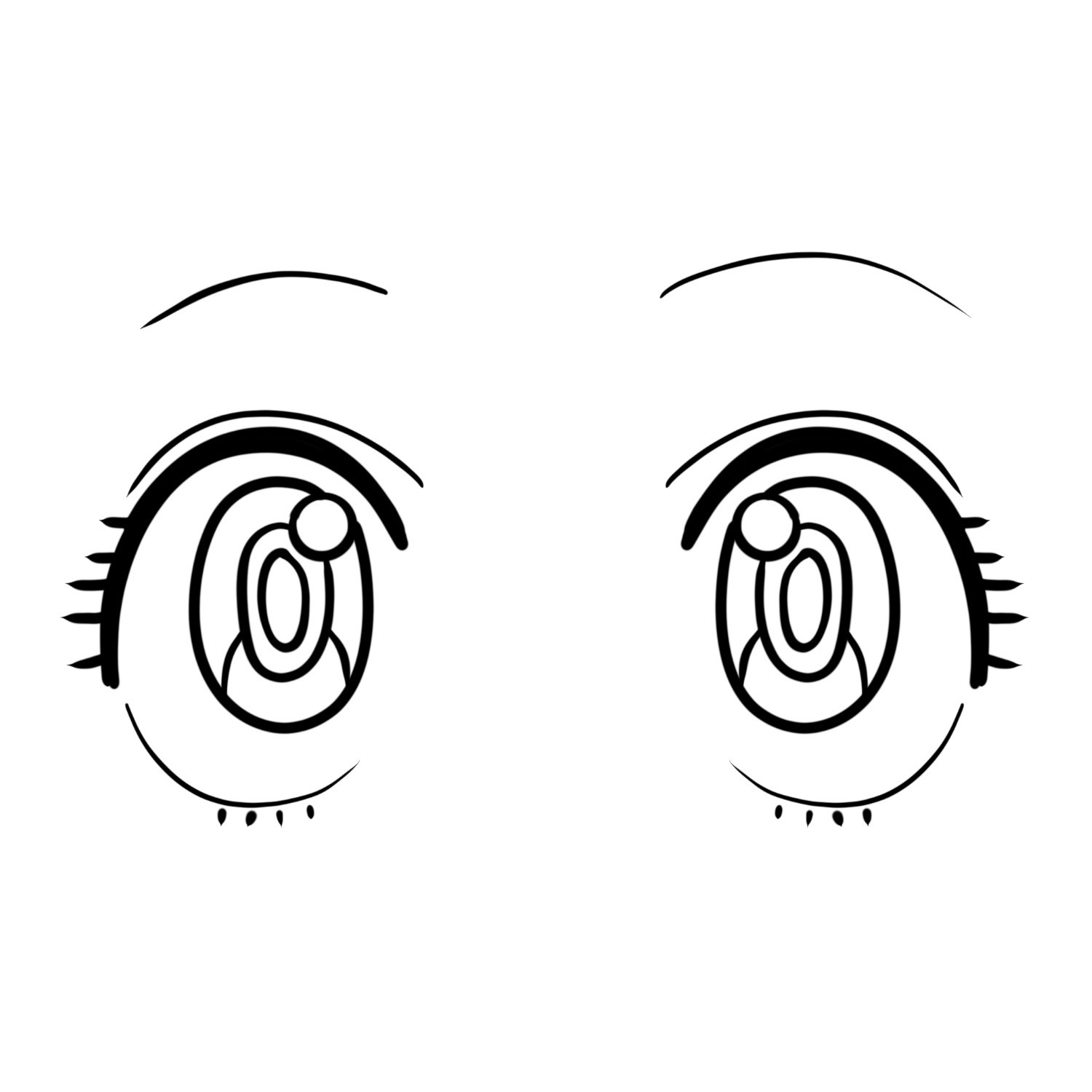 Anya eyes coloring page