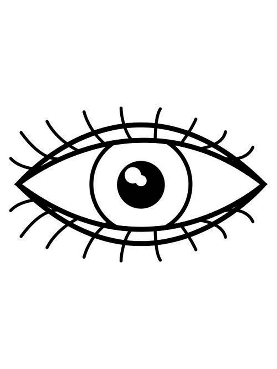 Eyes coloring pages