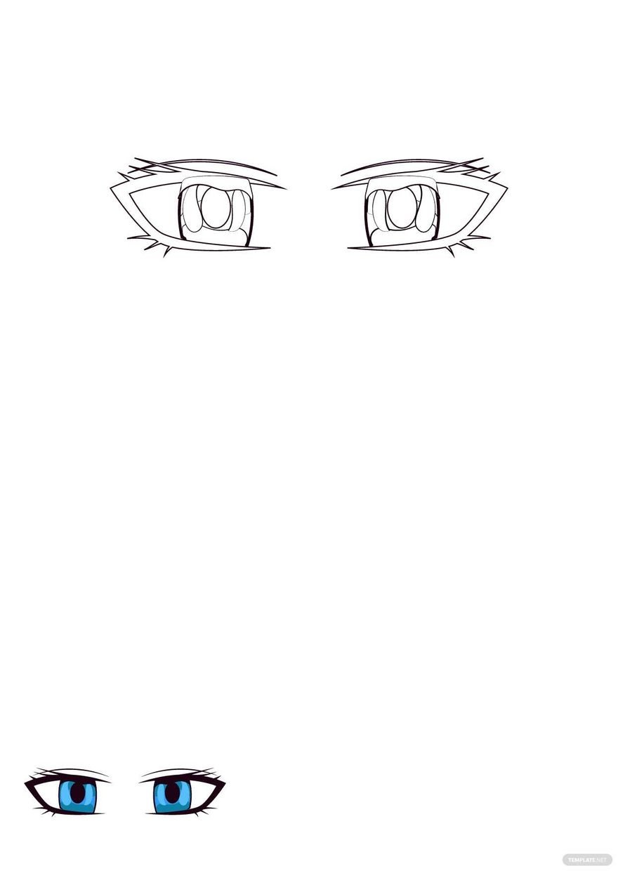 Free anime eyes coloring pages