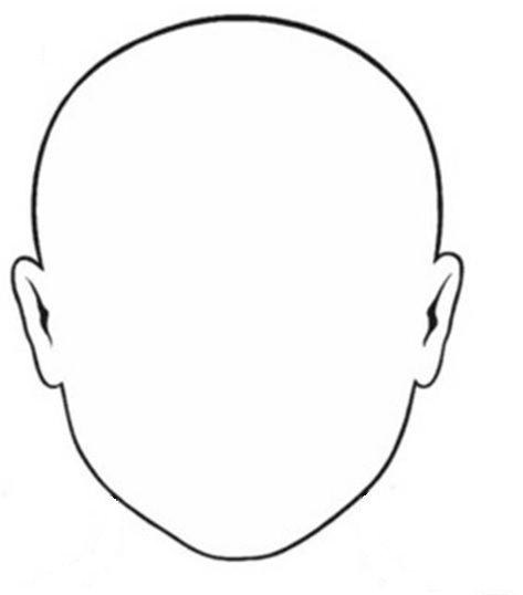 Blank faces drawing page printable â crafthubs