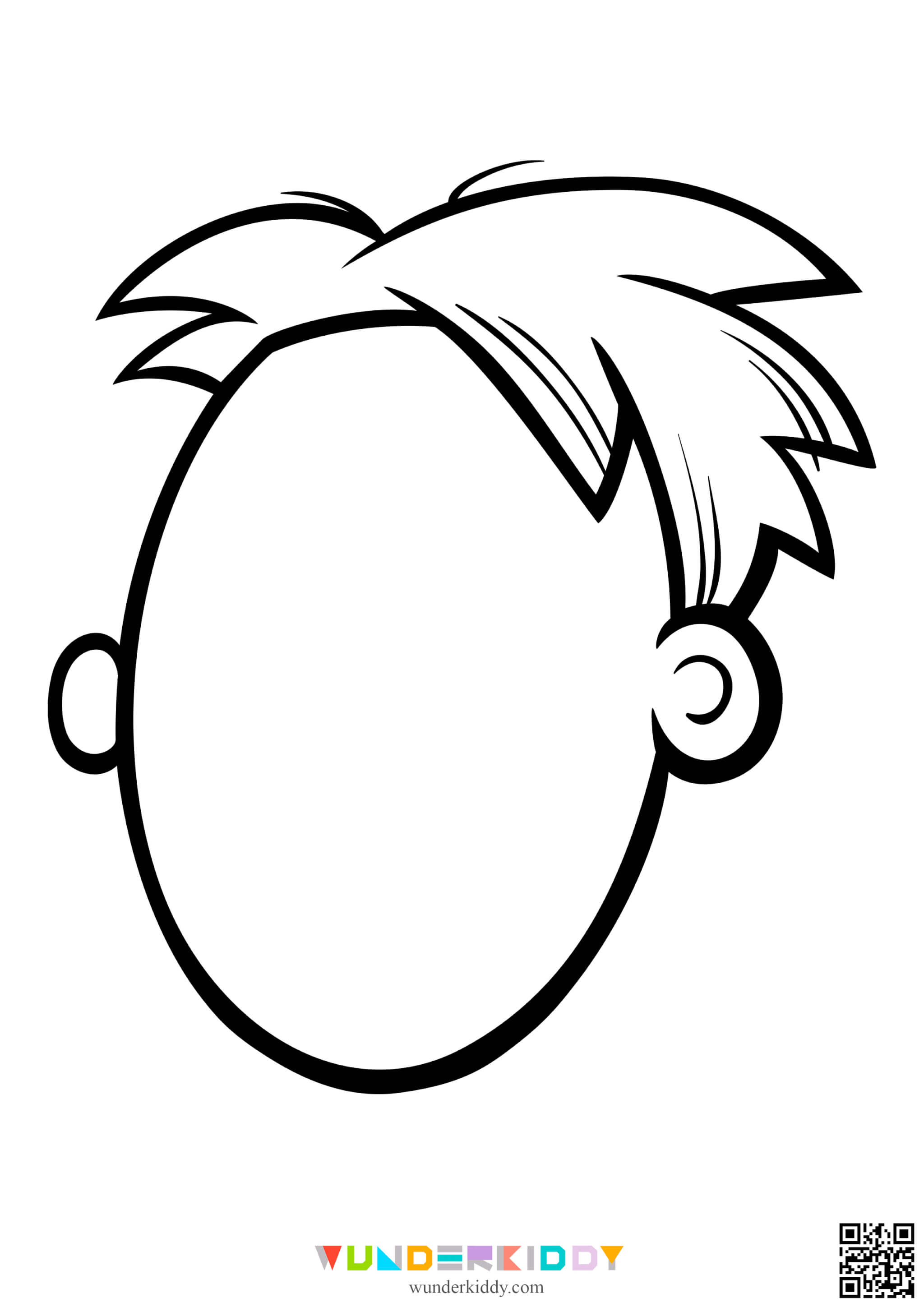 Printable blank faces template and coloring pages for kids