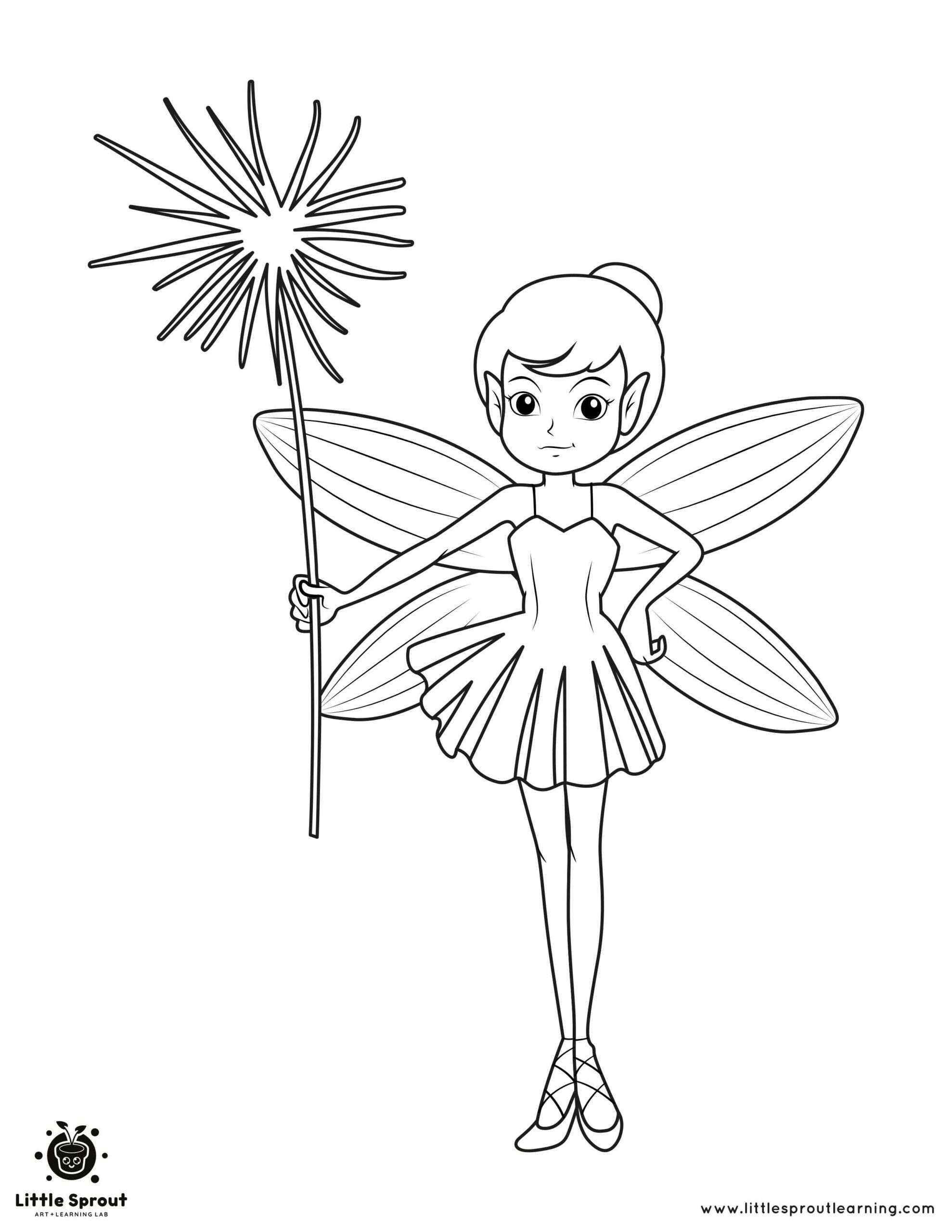 Fairy coloring pages